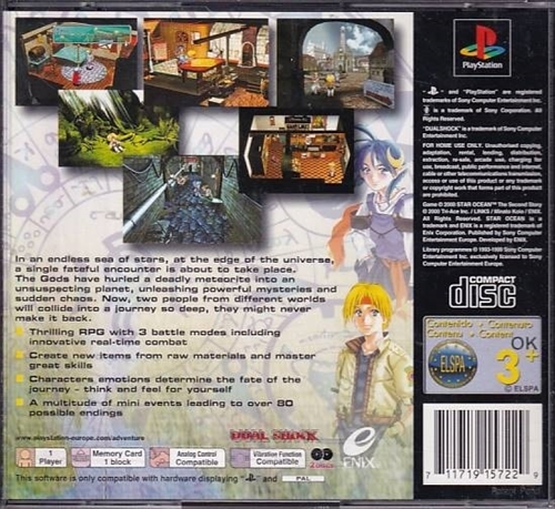 Star Ocean The Second Story - PS1 (B Grade) (Genbrug)